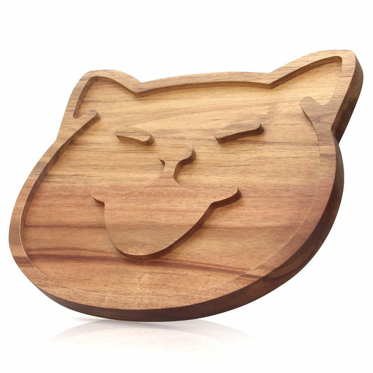 Renawe Decorative Acacia Wood Cheese Plate Serving Tray Large Solid Wood