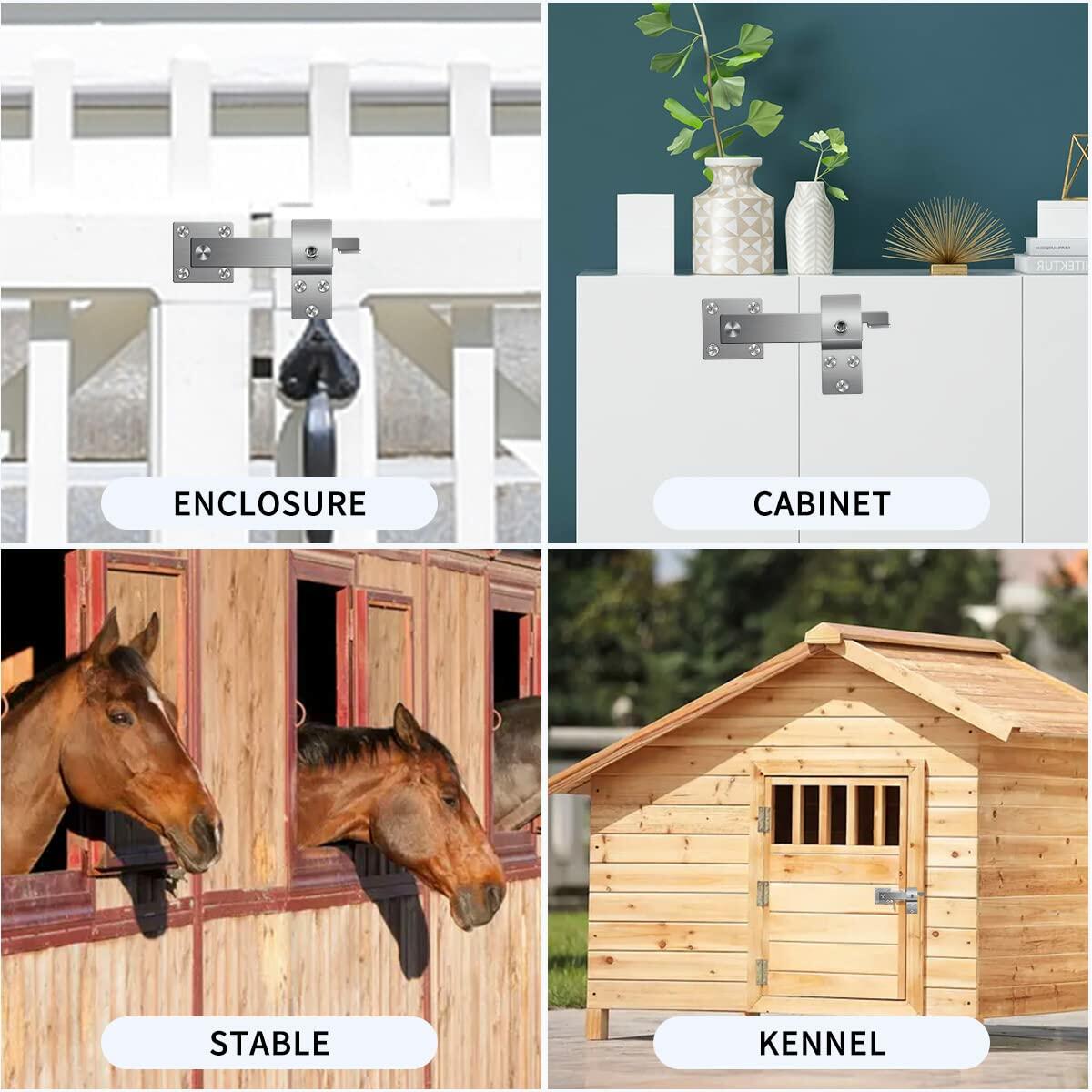 Bdmetals 6" Stainless Steel Heavy Duty Gate Latch Antirust Silver