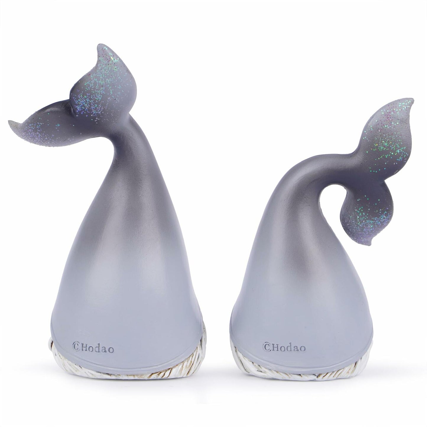 Hodao 2 Set Summer Ocean Gnome Resin Figurines Mermaid Grey Scandinavian