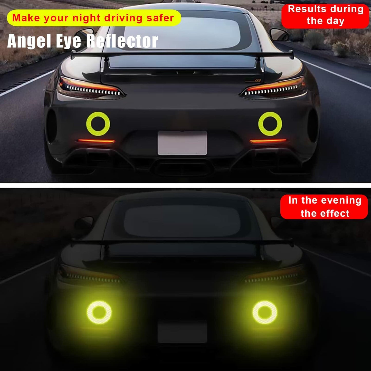 3D Strong Reflective Car Fender Trunk Wheel Tire Rim Stickers Diamond Grade