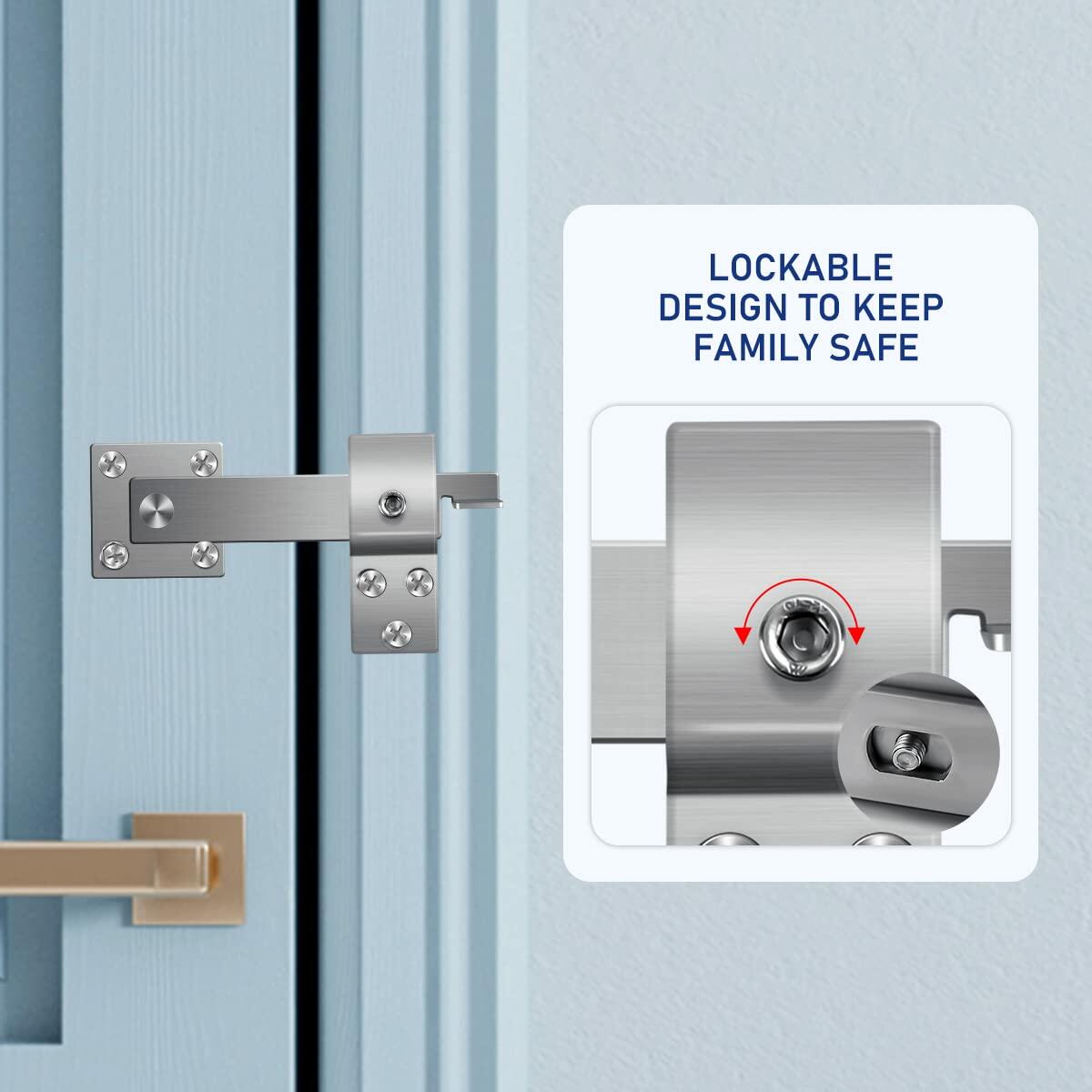 Bdmetals 6" Stainless Steel Heavy Duty Gate Latch Antirust Silver