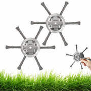 Generic Steel Wire Grass Trimmer Head 6in 0.2in Spindle Silver 2Pack