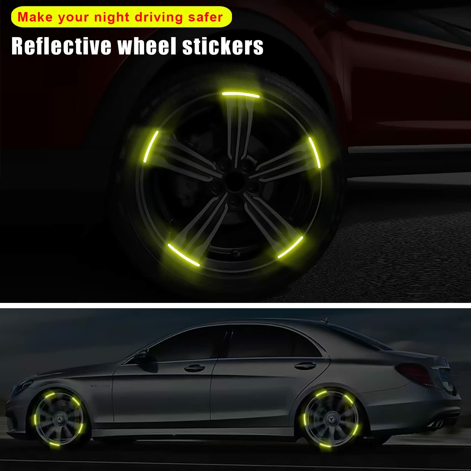 3D Strong Reflective Car Fender Trunk Wheel Tire Rim Stickers Diamond Grade