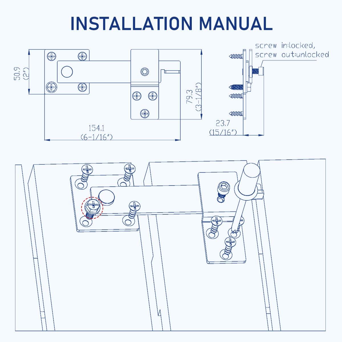 Bdmetals 6" Stainless Steel Heavy Duty Gate Latch Antirust Silver