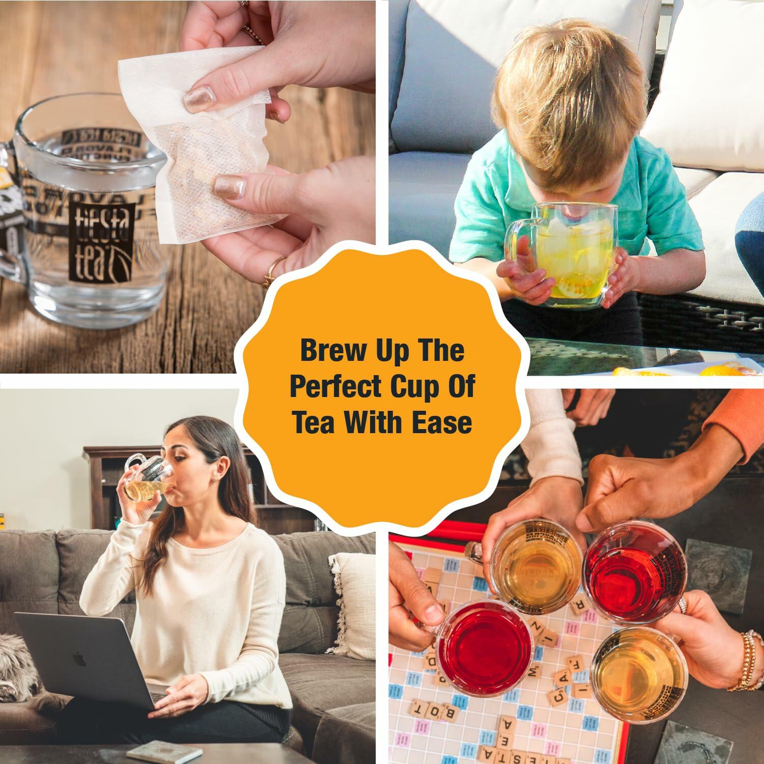 Tiesta Tea Loose Leaf Disposable Infuser Filters Unbleached Paper 100ct Yellow