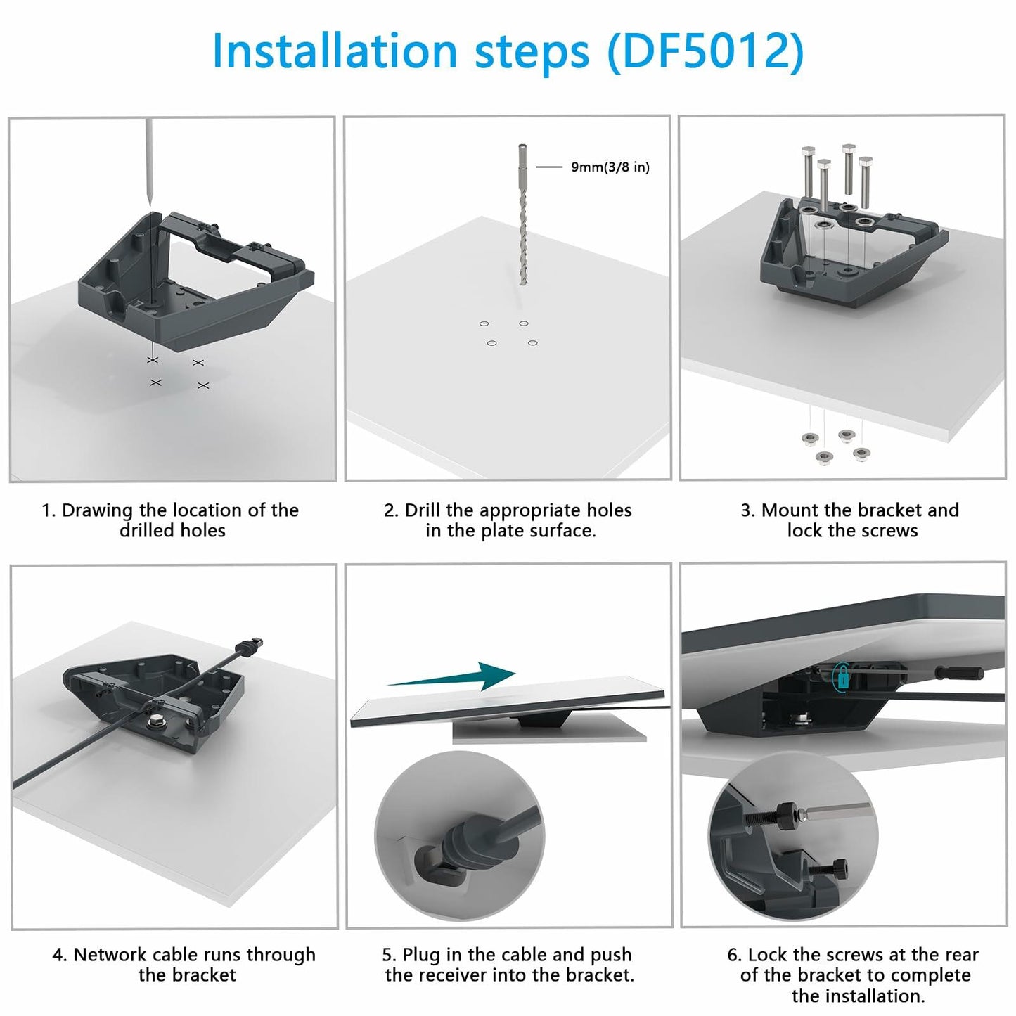 HOLACA Starlink Gen 3 Mobility RV Mount Anti-Theft Aluminum Alloy White/Black