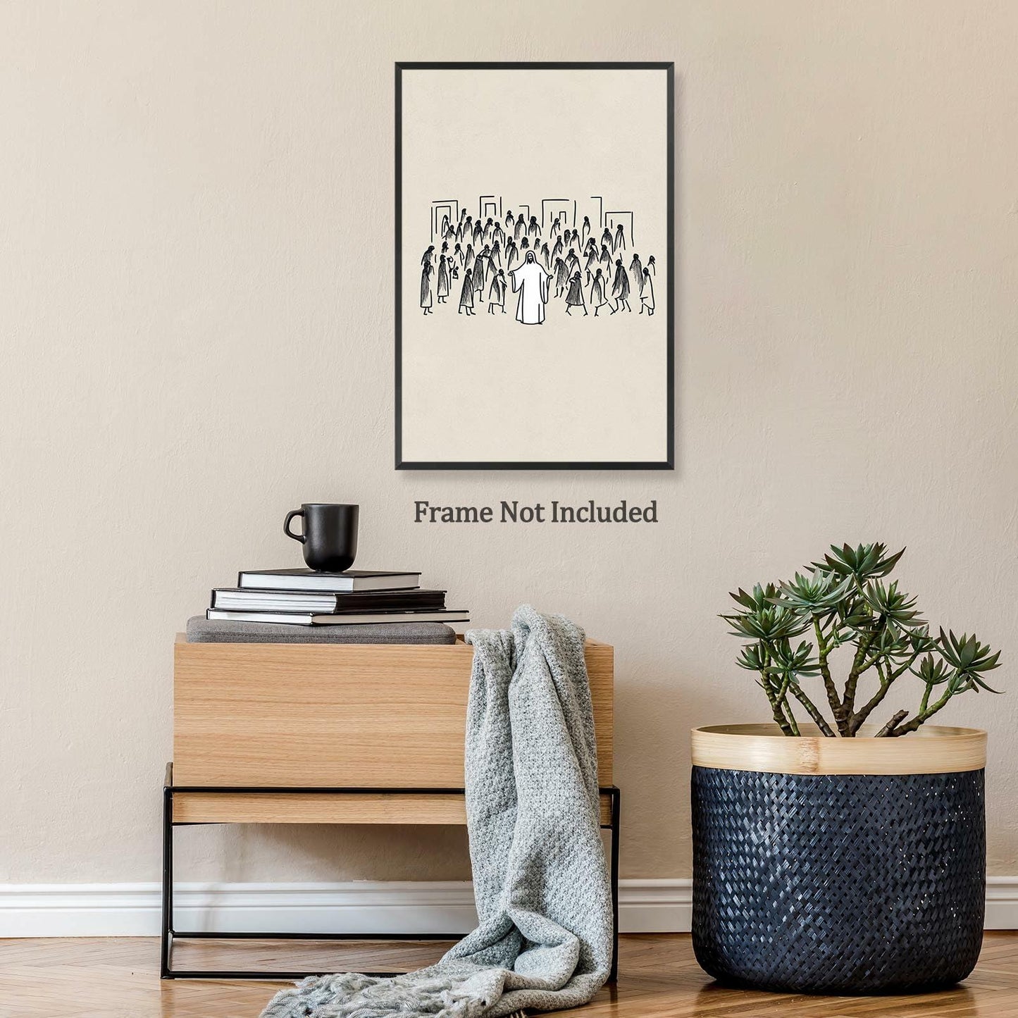 ZETCGSH Vintage Jesus Canvas Wall Art Poster 12x16 in Unframed