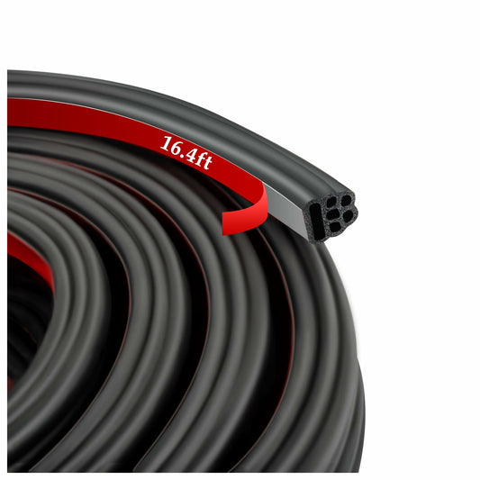 CXCCOI 16.4Ft Automotive Weather Stripping Car Door Seal Strip Black