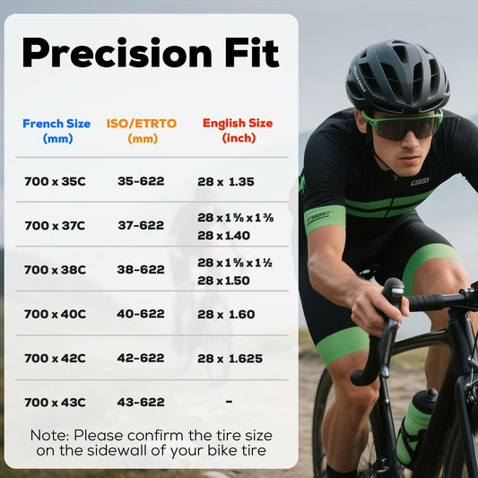 [Like New] Corki Cycles 700c Bike Inner Tubes 700x35-43c Presta Valve 48mm 2pc Black