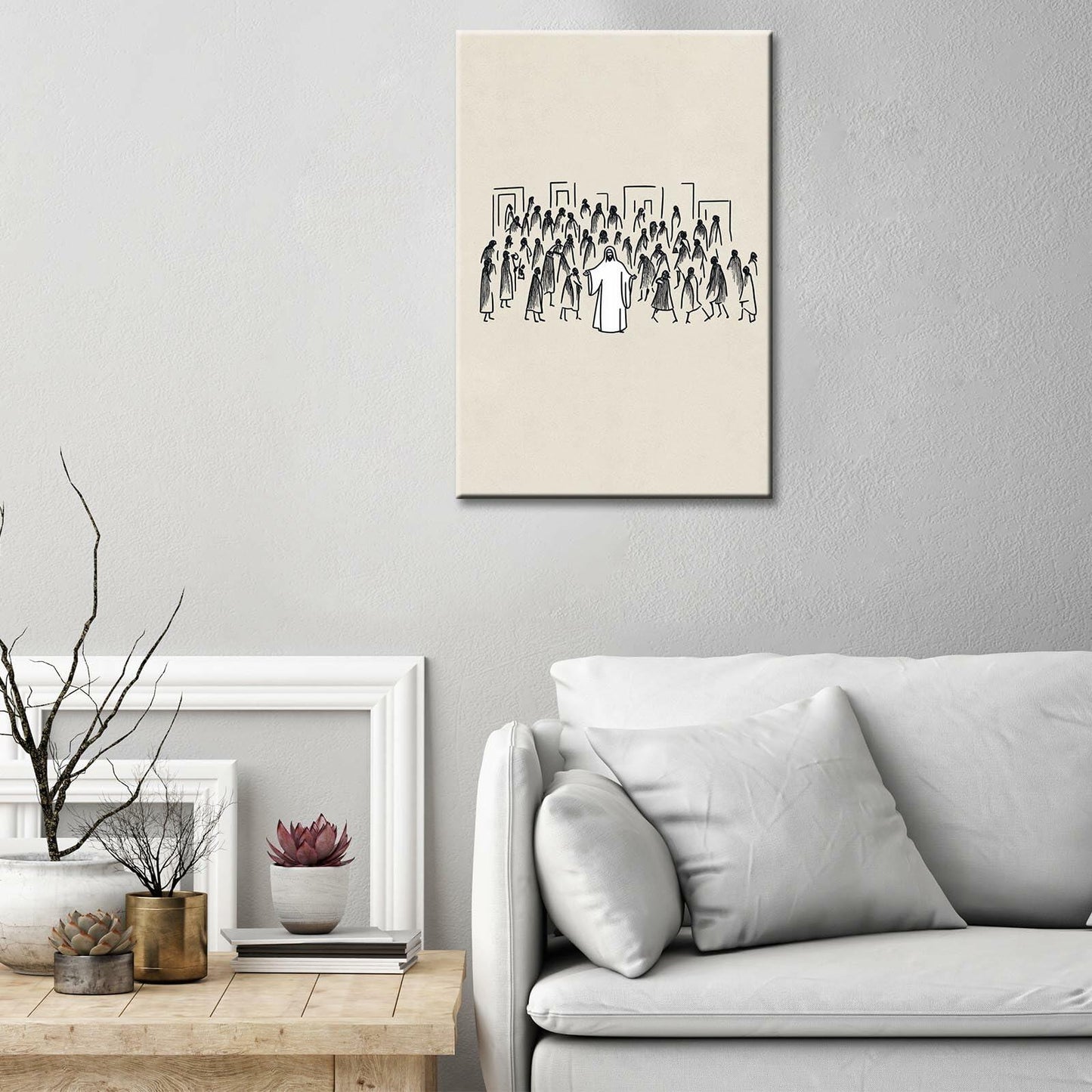 ZETCGSH Vintage Jesus Canvas Wall Art Poster 12x16 in Unframed