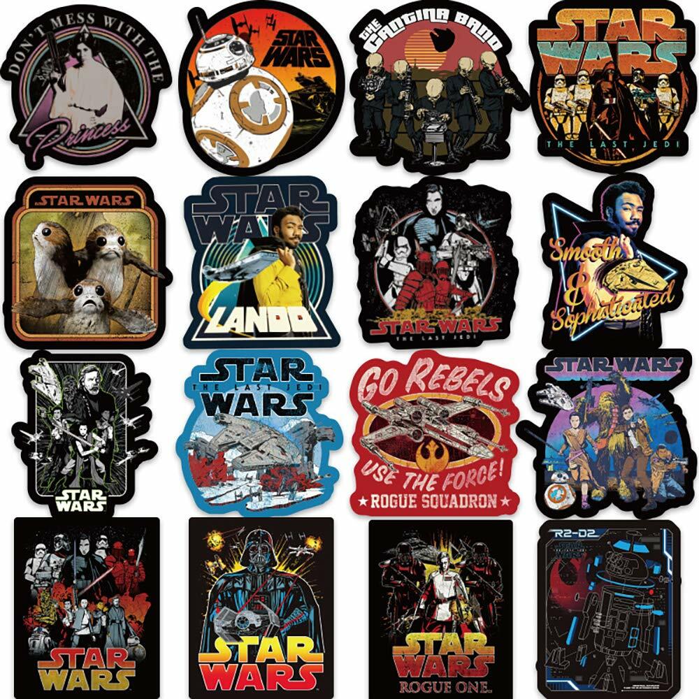 Ratgoo Claasic Move Star War Waterproof Vinyl Stickers Pack 100 Pcs Clear