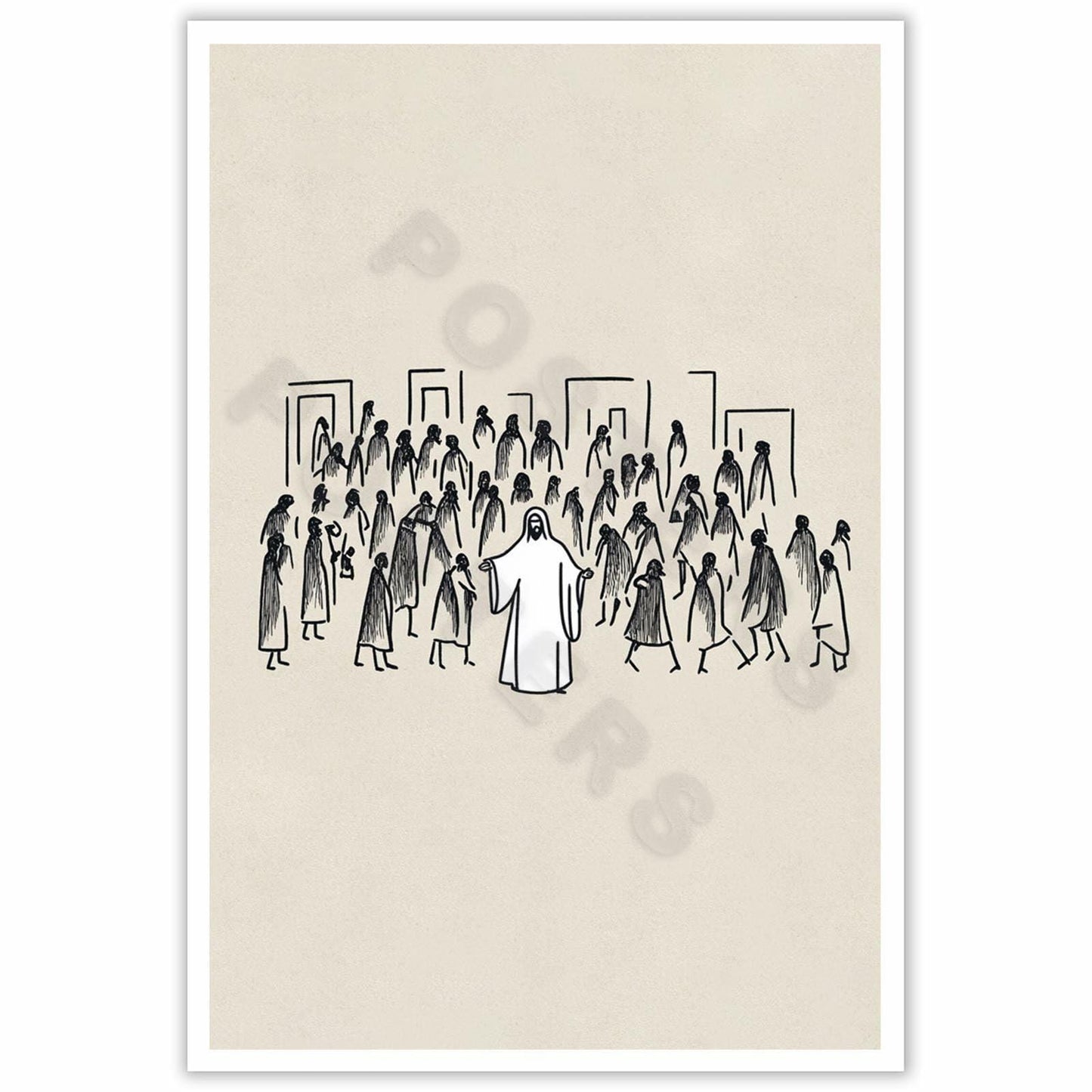 ZETCGSH Vintage Jesus Canvas Wall Art Poster 12x16 in Unframed