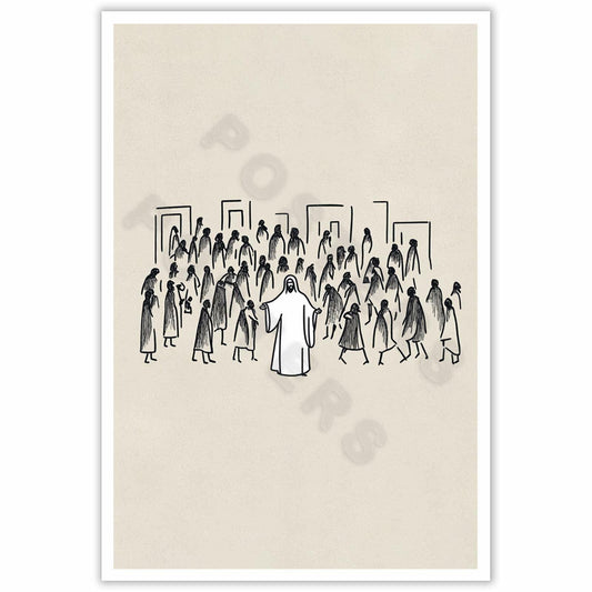 ZETCGSH Vintage Jesus Canvas Wall Art Poster 12x16 in Unframed