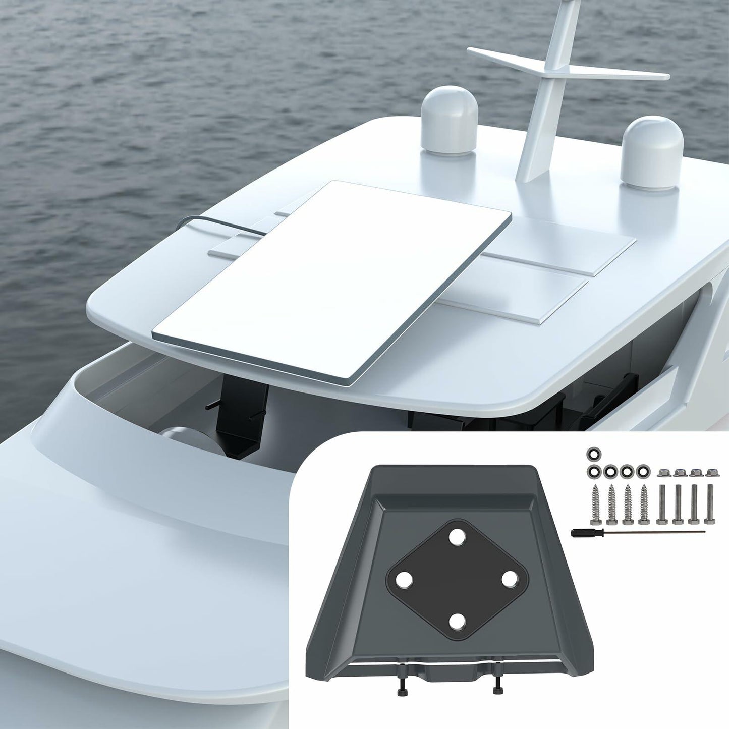 HOLACA Starlink Gen 3 Mobility RV Mount Anti-Theft Aluminum Alloy White/Black