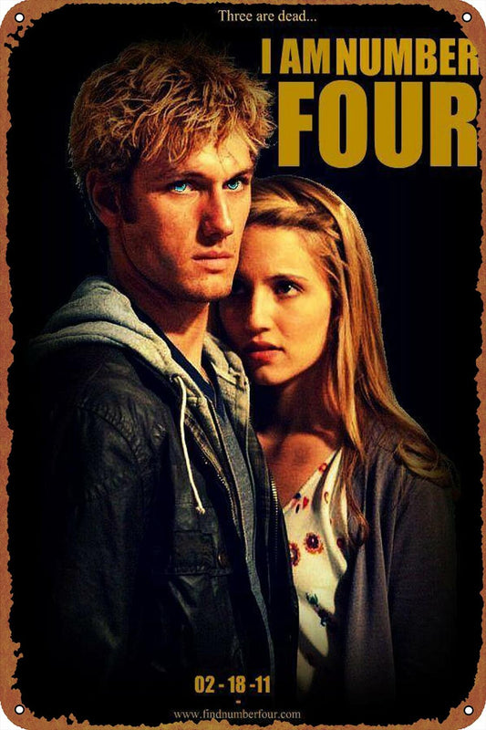 IEITB I Am Number Four Metal Tin Sign Vintage Wall Art 8x12 Inches