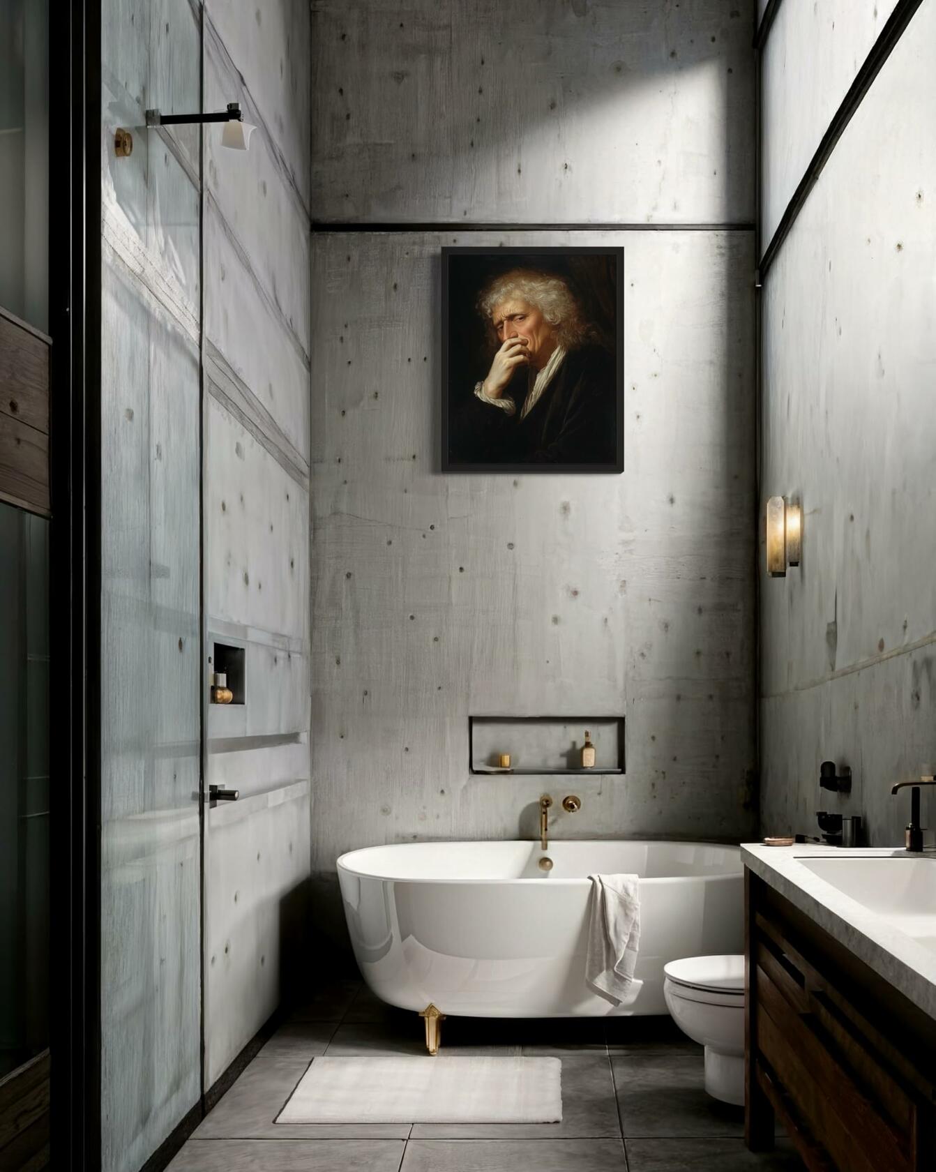 aj decor Isaac Newton Bathroom Wall Art Print Poster 8x10 inches Unframed