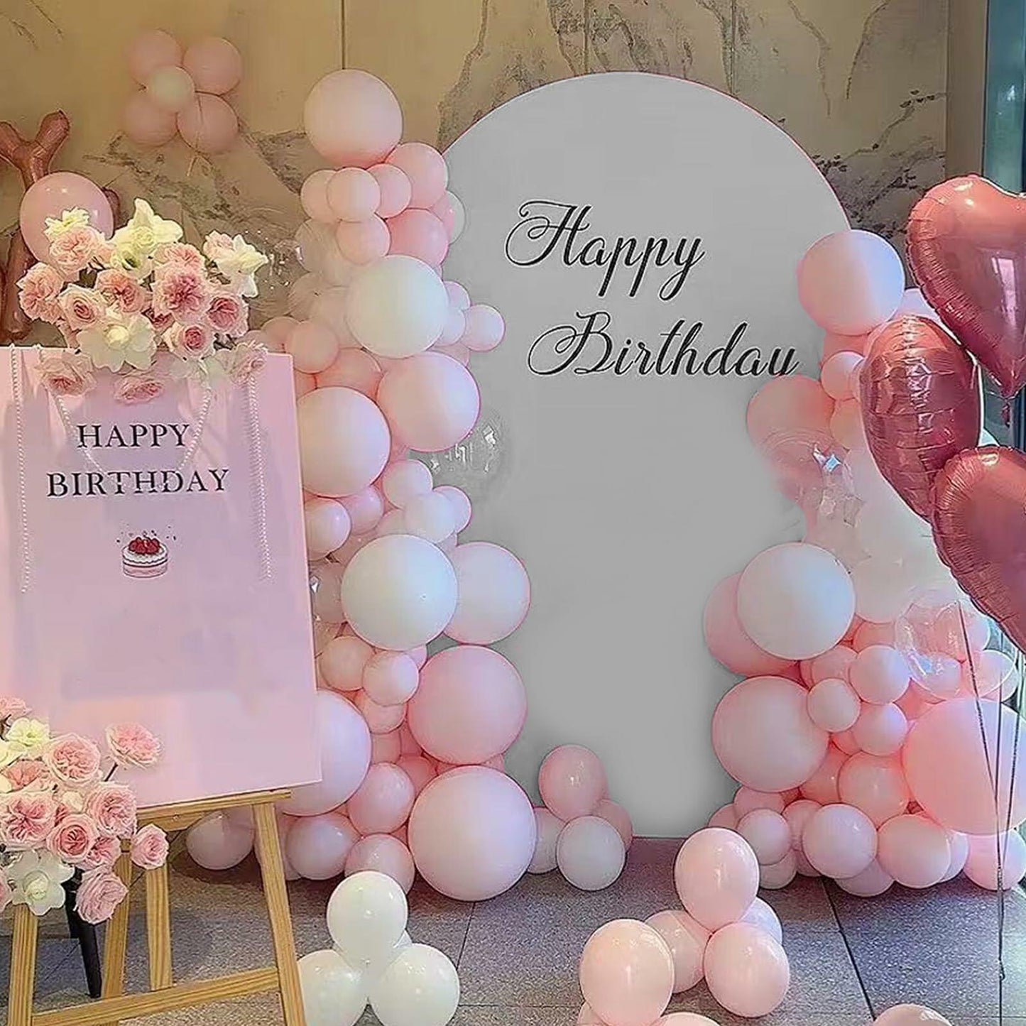 Yupend Wedding Arch Frame Metal Backdrop Stand 7.2FT Gold Balloon Arch