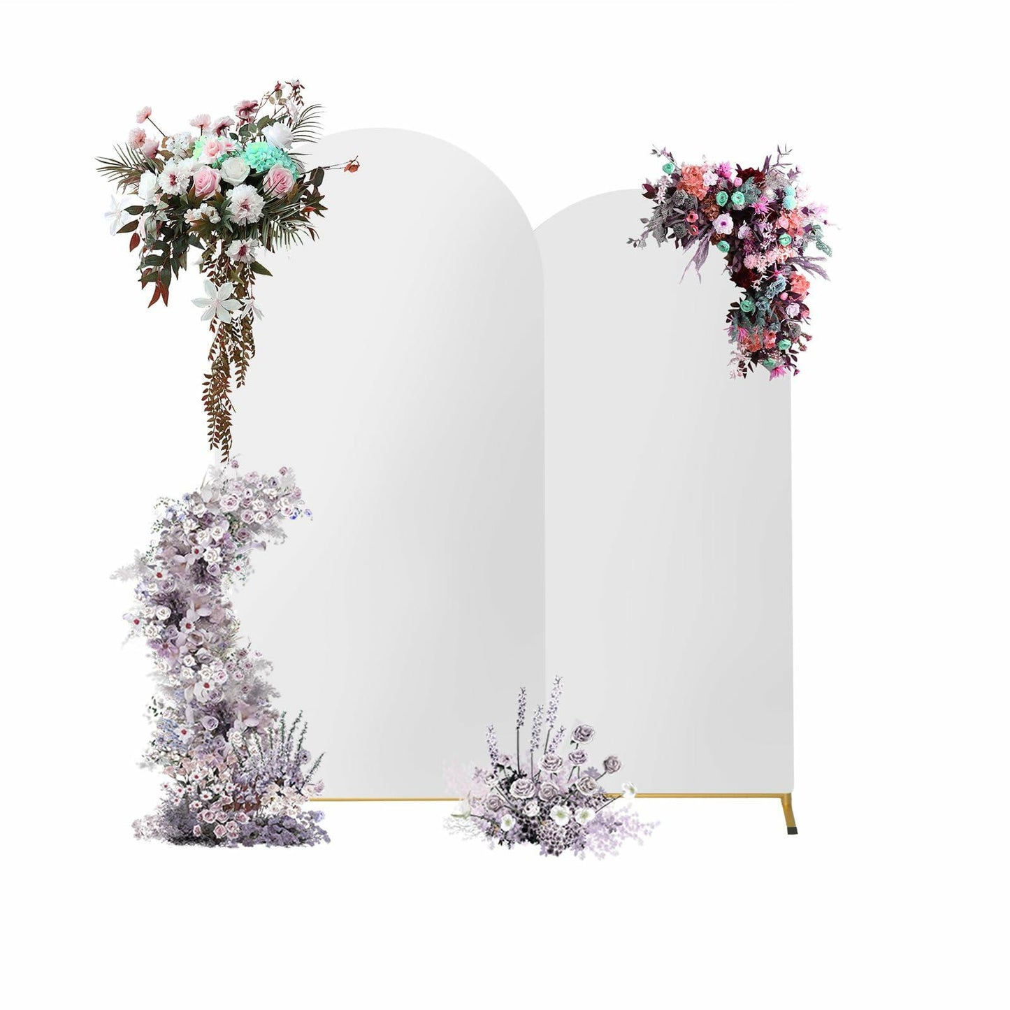 Yupend Wedding Arch Frame Metal Backdrop Stand 7.2FT Gold Balloon Arch