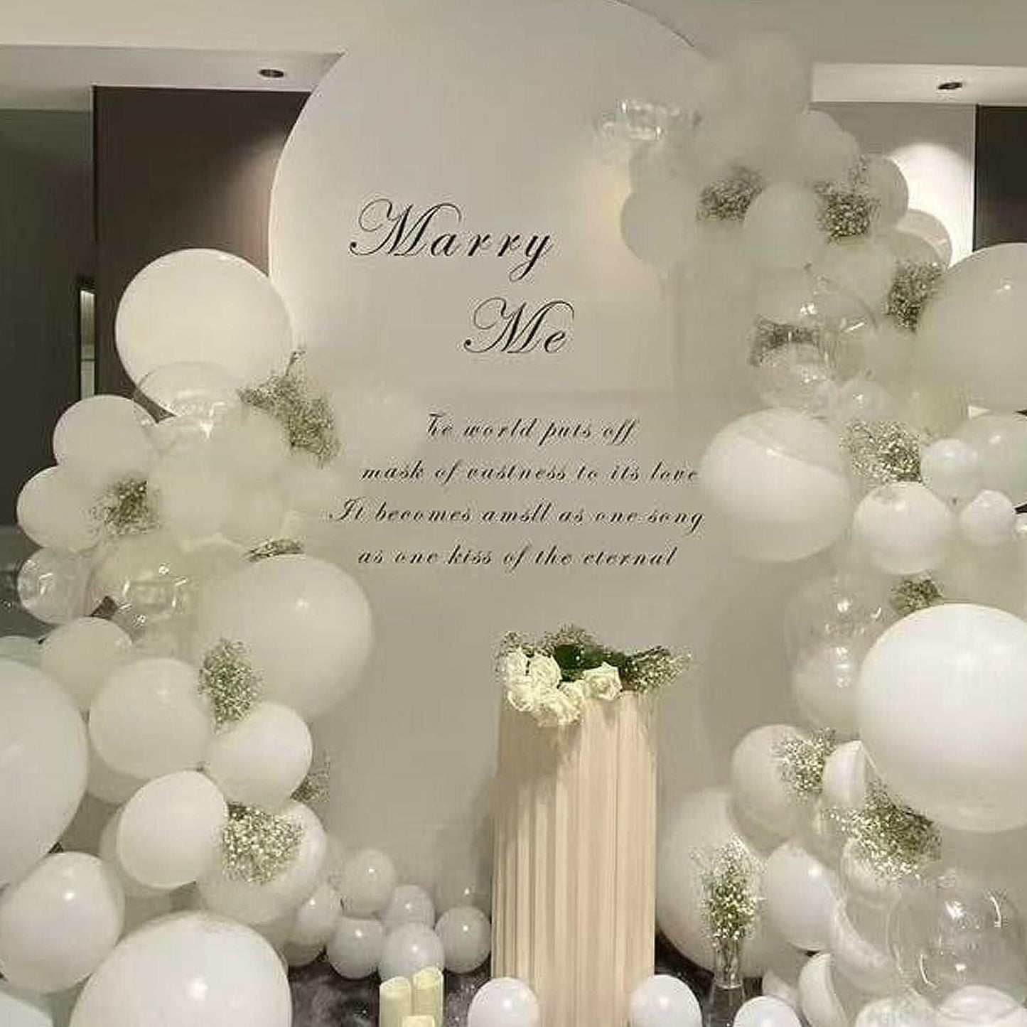 Yupend Wedding Arch Frame Metal Backdrop Stand 7.2FT Gold Balloon Arch