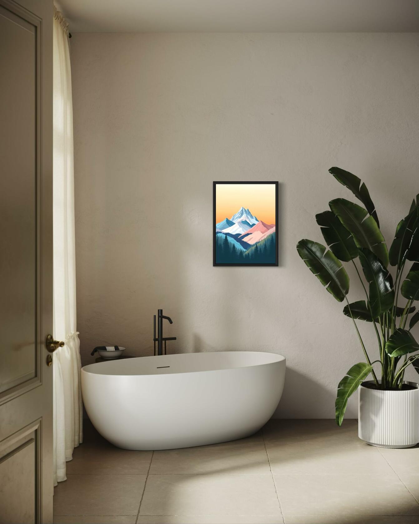 aj decor Shasta Trinity Alps Wall Art Print Poster 8x10 Portrait Paper