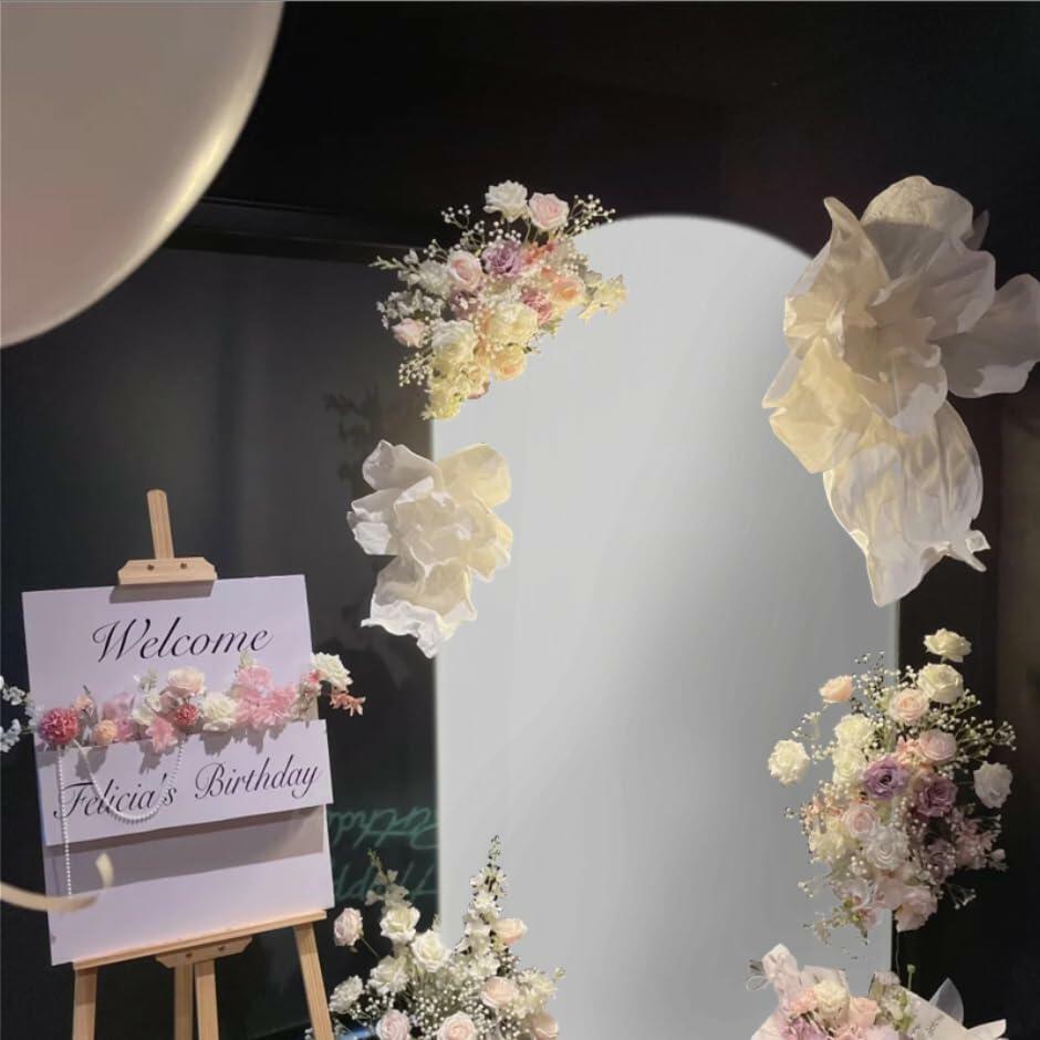 Yupend Wedding Arch Frame Metal Backdrop Stand 7.2FT Gold Balloon Arch