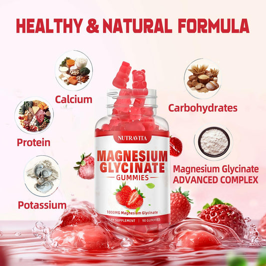 BESTBY 09/26 Nutravita Magnesium Glycinate Gummies 1000mg L-Threonate VitD B6