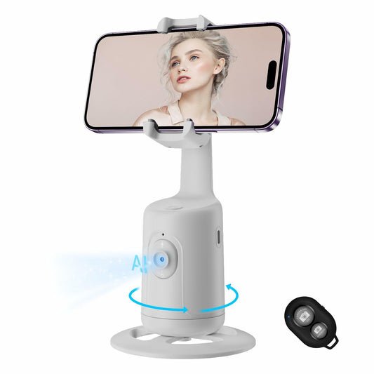 Herclear Auto Face Tracking Tripod 360° Rotation Phone Camera Mount Black