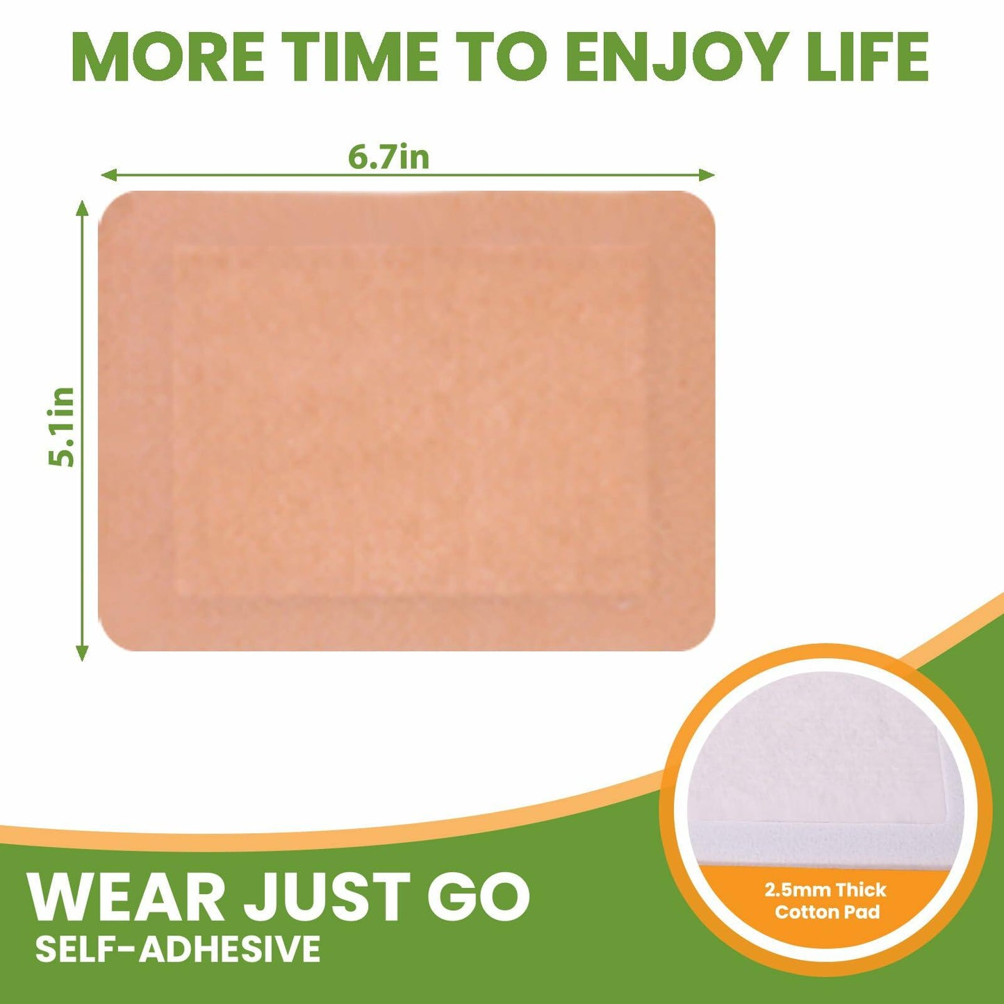 Wellnessamz 20Pcs Castor Oil Pack Wrap Organic Cotton Flannel Self Adhesive Skin