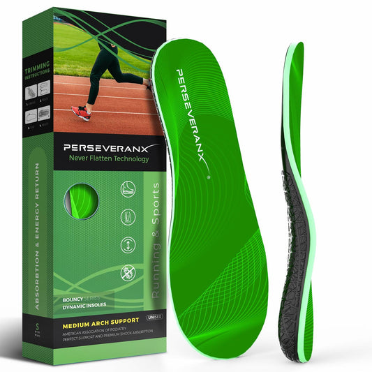 Perseveranx NASA Running Insoles Arch Support XL M12.5 W13.5-15.5