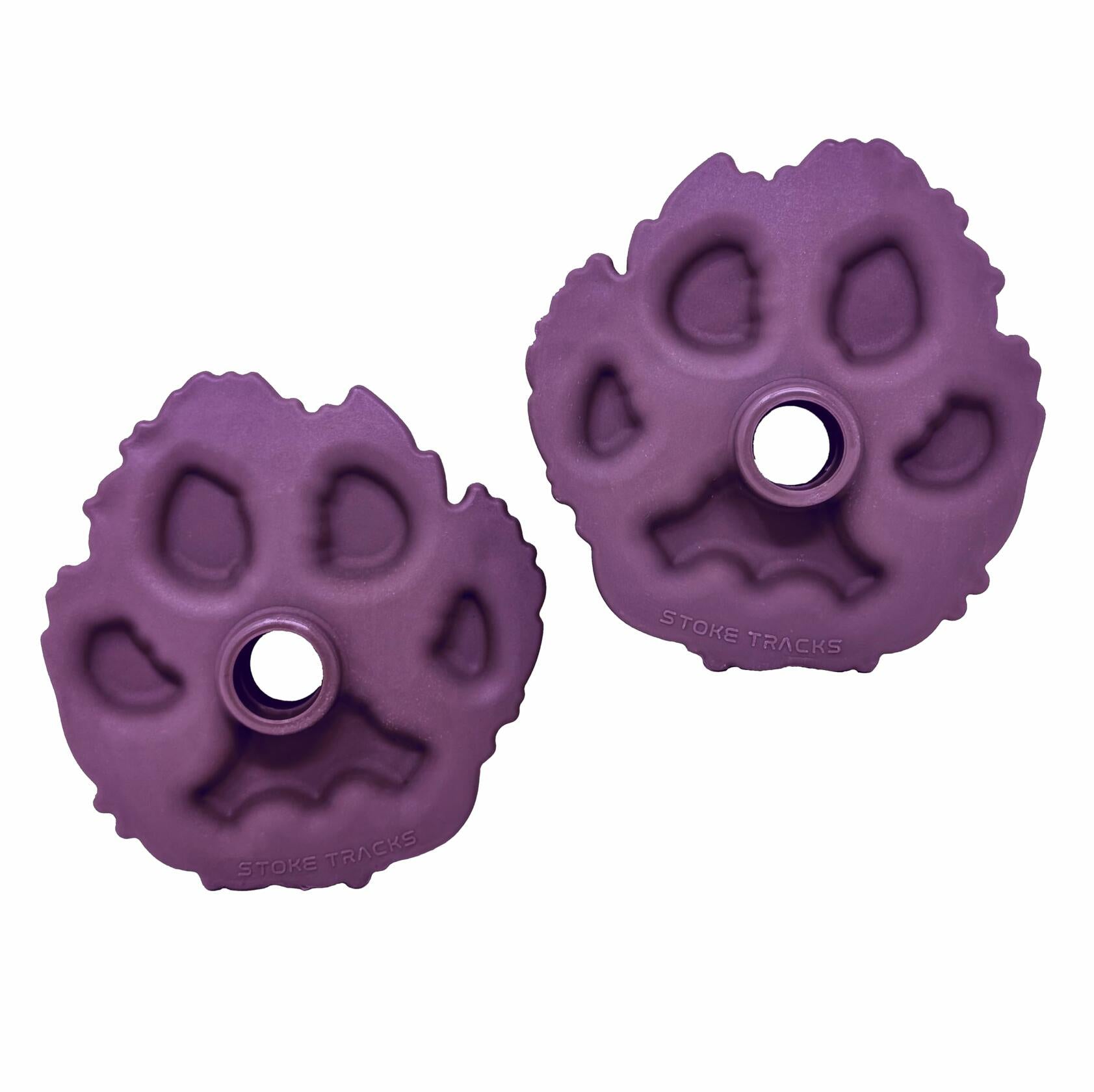 Stoke Tracks Mountain Lion Paw Ski Pole Baskets Lion Aubergine