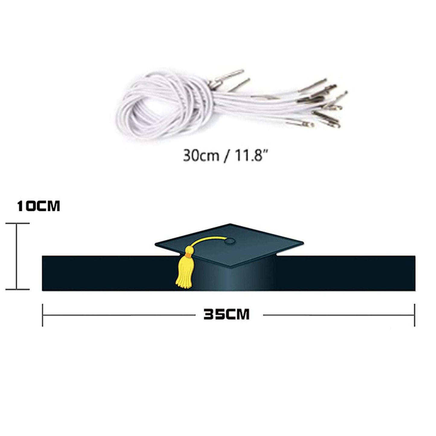 Soochat Graduation Paper Caps 2026 Black Hat Party Costume Accessories 10Pcs