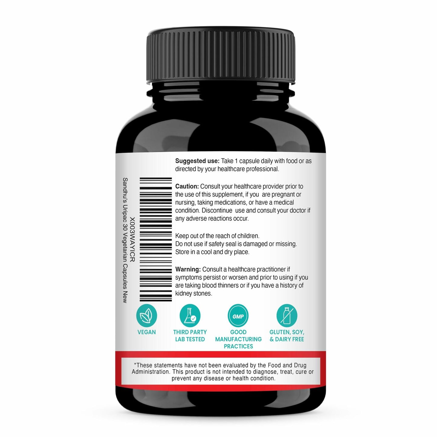 BestBy06/26 Sandhu's Uripac 36mg PACs Cranberry Extract 35 Capsules