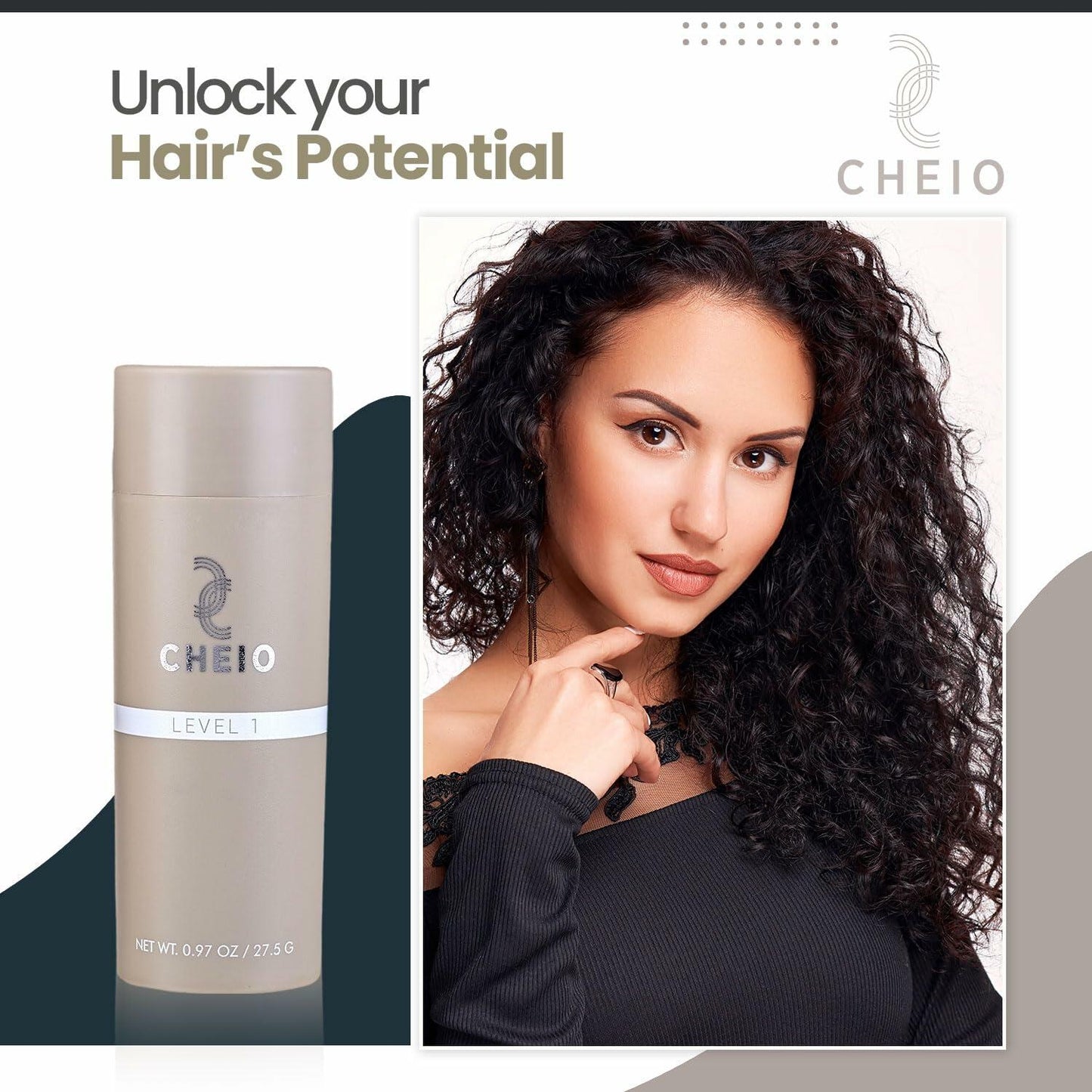 BestBy07/26 Cheio Hair Thickening Fibers 27.5g Level 1 Light Brown Keratin