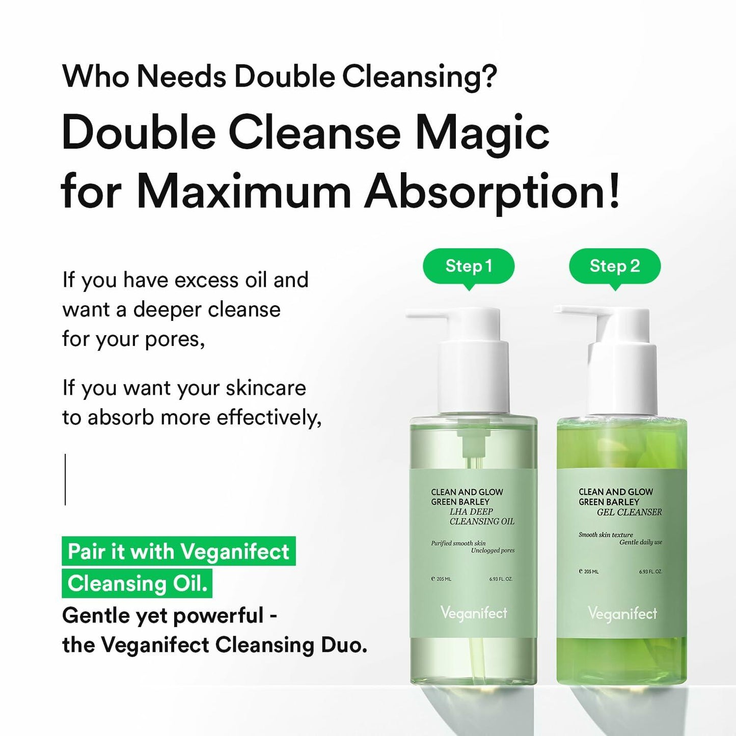 VEGANIFECT Gel-to-Foam Cleanser Hydrating Face Wash 205ml 6.93fl oz