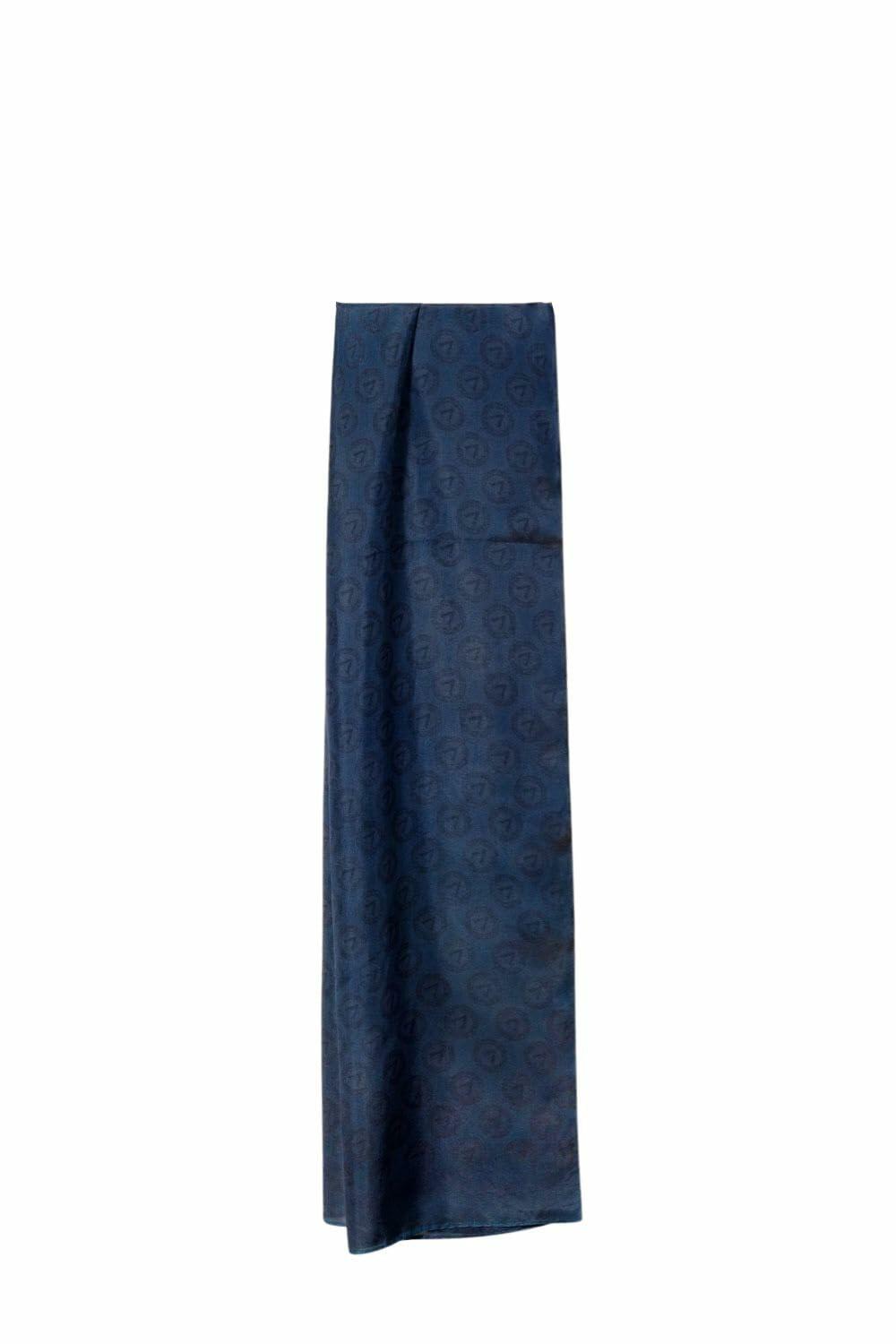 Vissona 100% Silk Satin Head Scarf Yellow 12x27in Size