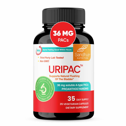 BestBy06/26 Sandhu's Uripac 36mg PACs Cranberry Extract 35 Capsules