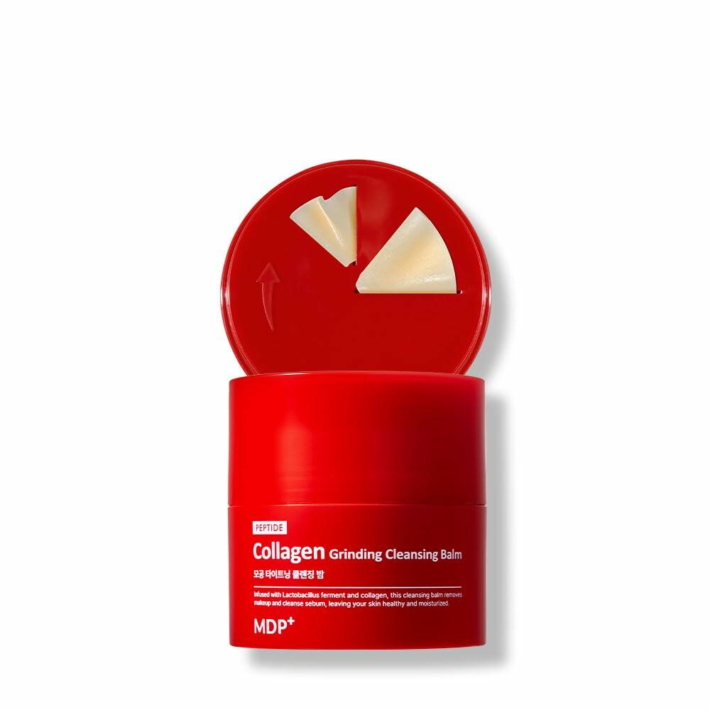 MDP+ Red Lacto Collagen Cleansing Balm 1.69oz Pore Cleanser Hydrating Travel
