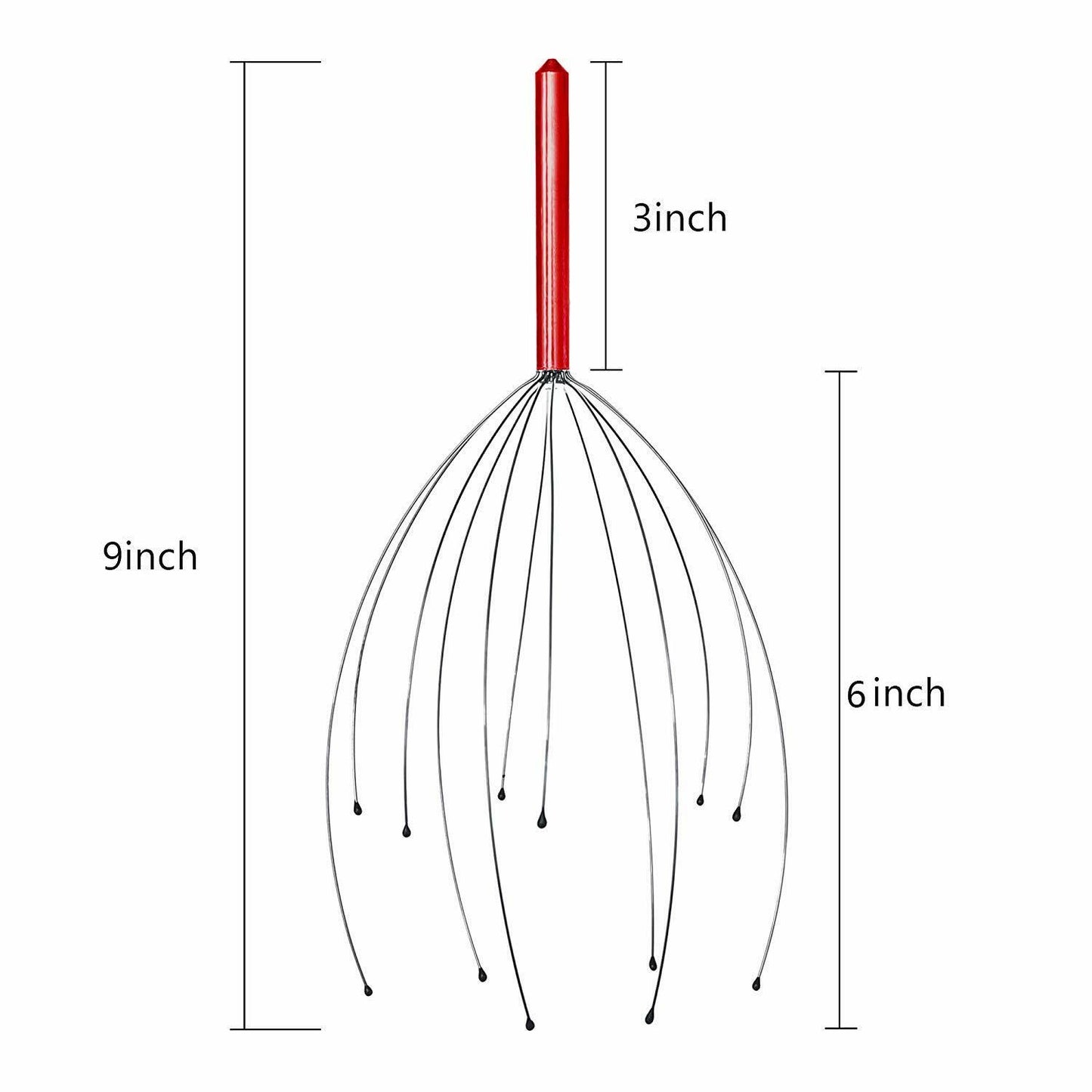 YAO & BEI Scalp Massager Tool Head Scratcher Stress Reliever Rubber Beads 4 Pack