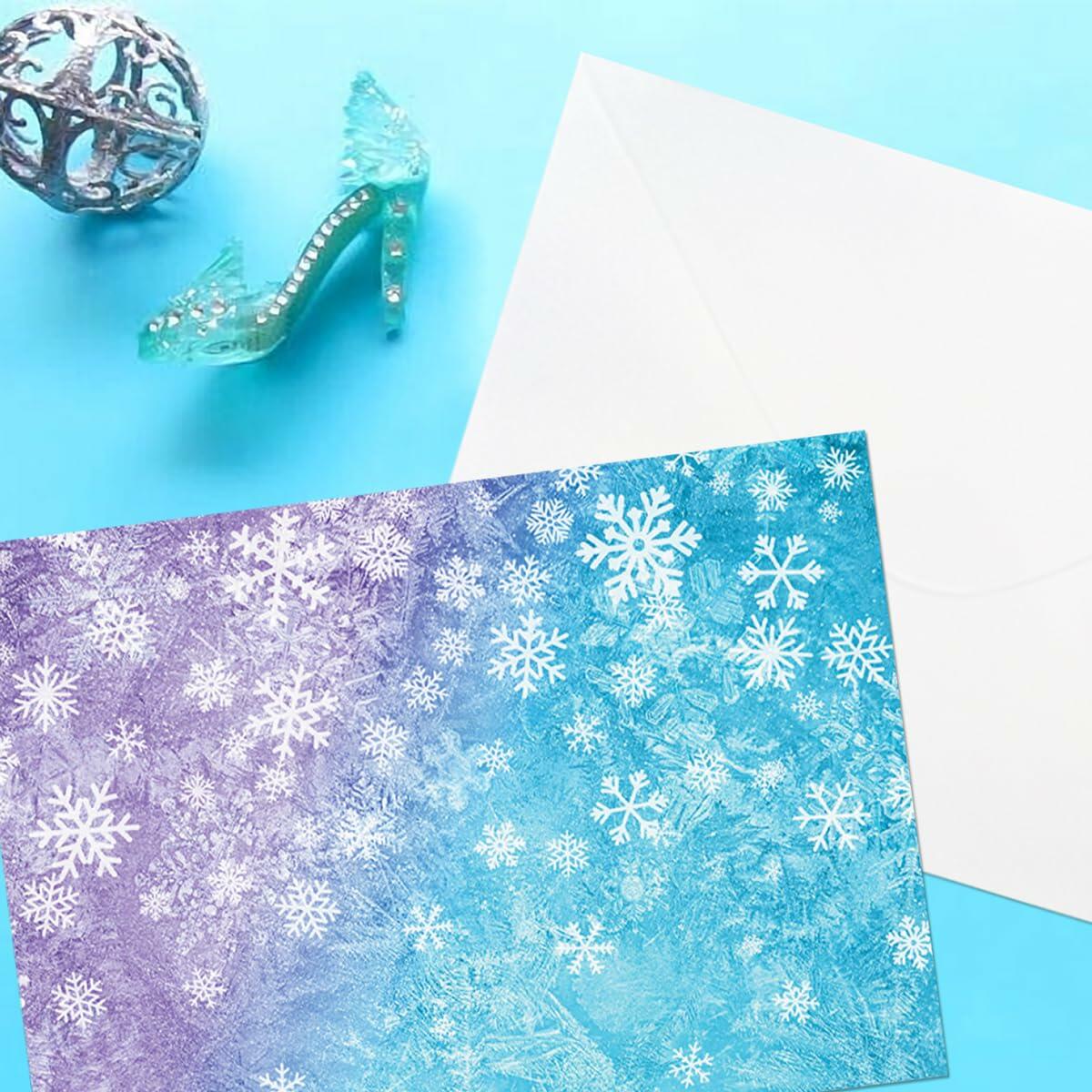 VeSidyHelo Frozen Birthday Party Invitation Card 20 Guests Blue White