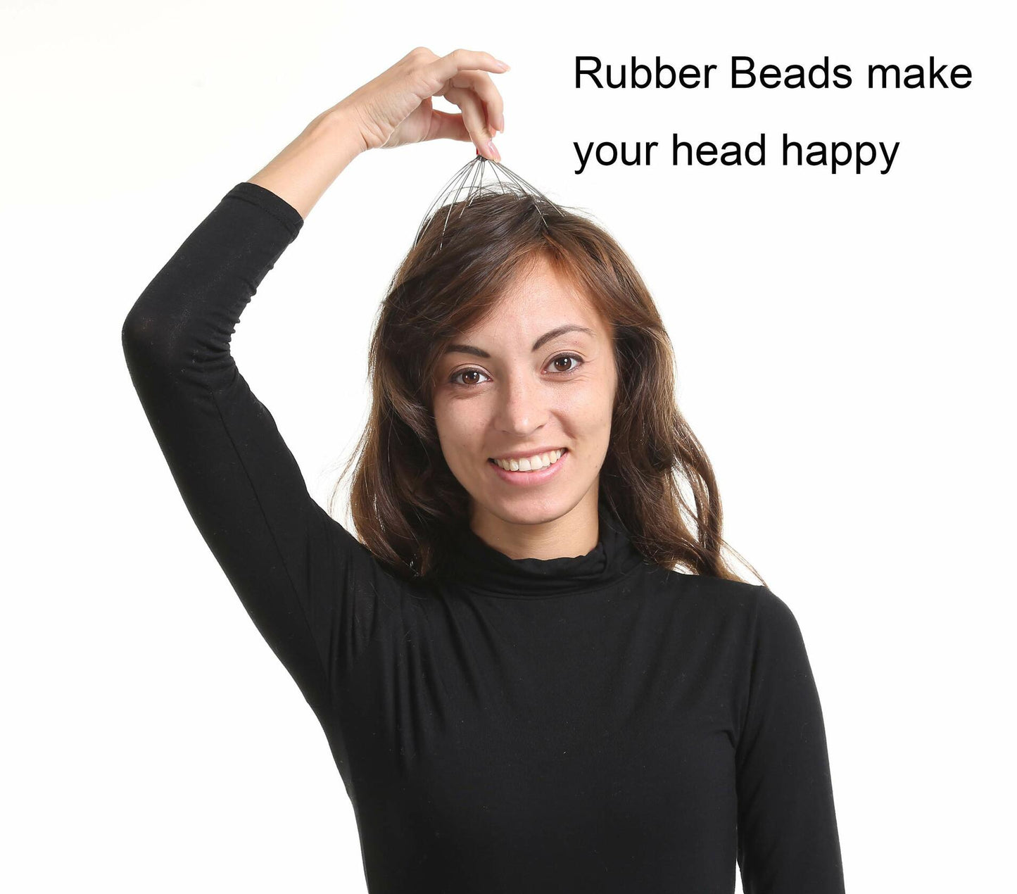 YAO & BEI Scalp Massager Tool Head Scratcher Stress Reliever Rubber Beads 4 Pack
