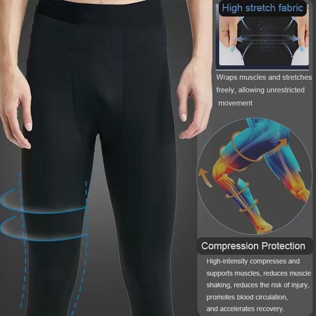 Smatstyle Men's 3/4 Compression Athletic Capri Leggings Size M