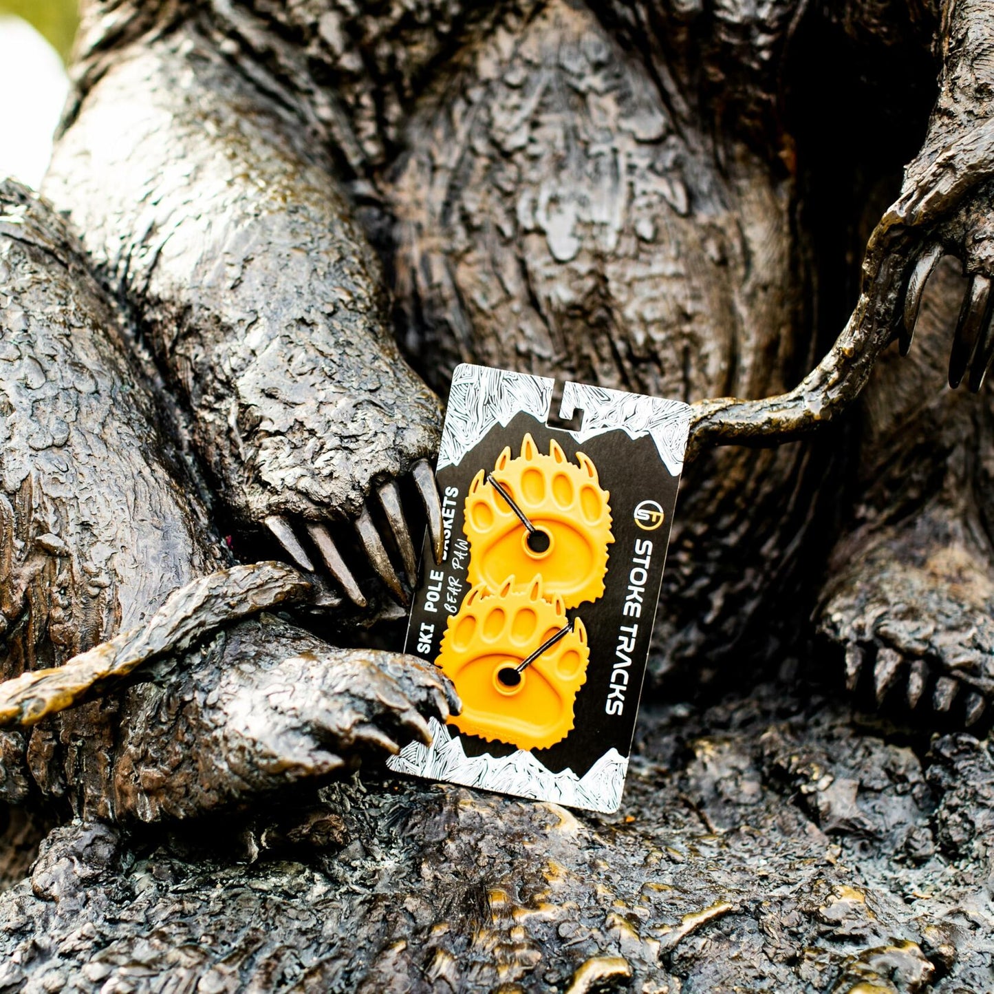 Stoke Tracks Bear Paw Ski Pole Baskets Bear Deep Blue