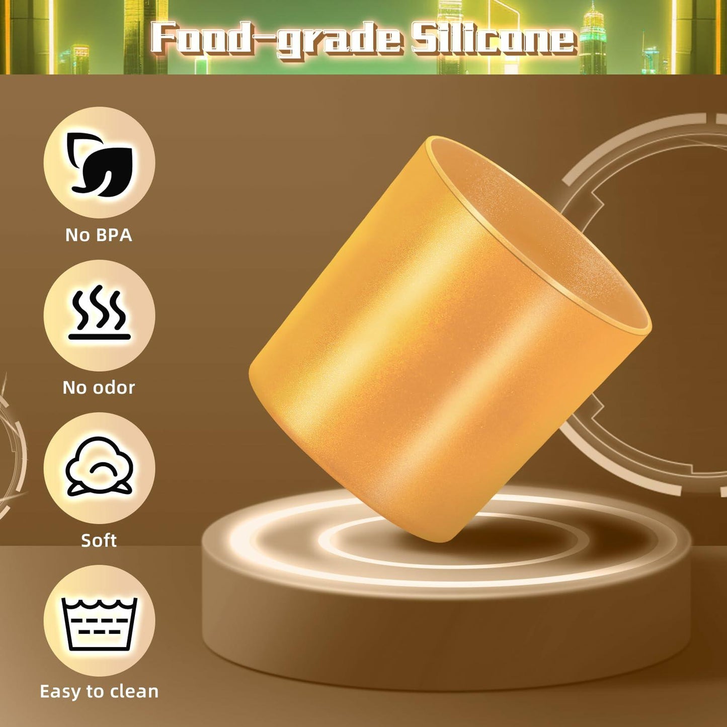 WUQID Chameleon Silicone Boot for Stanley Quencher & IceFlow Bottles Red