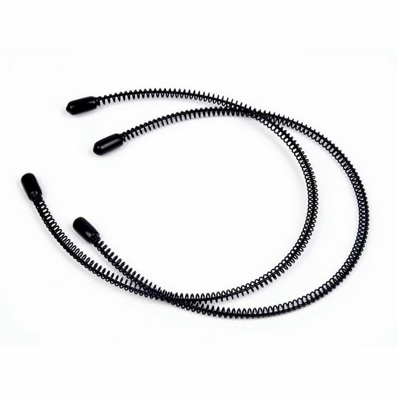 WEIMAISI 4pcs Black Metal Wavy Non Slip Hair Hoop Headband Accessories