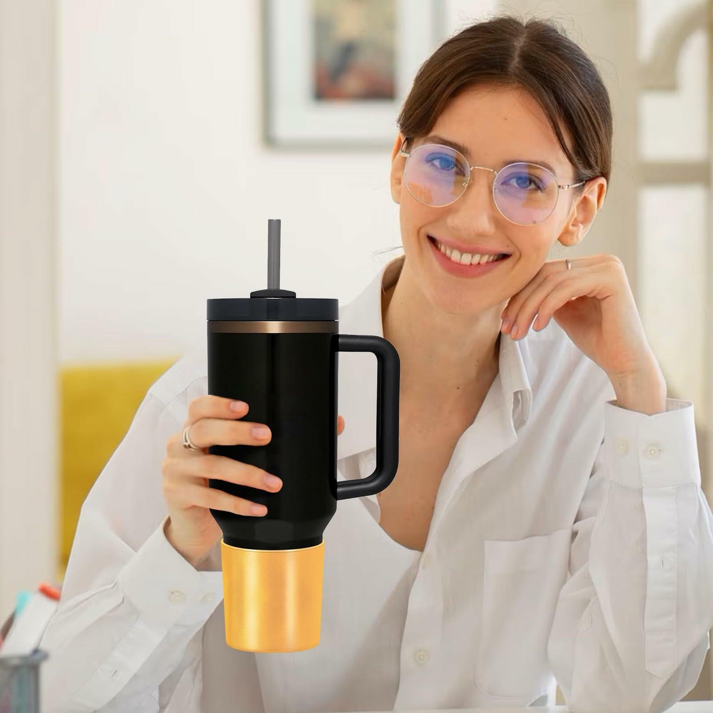 WUQID Chameleon Silicone Boot for Stanley Quencher & IceFlow Bottles Red