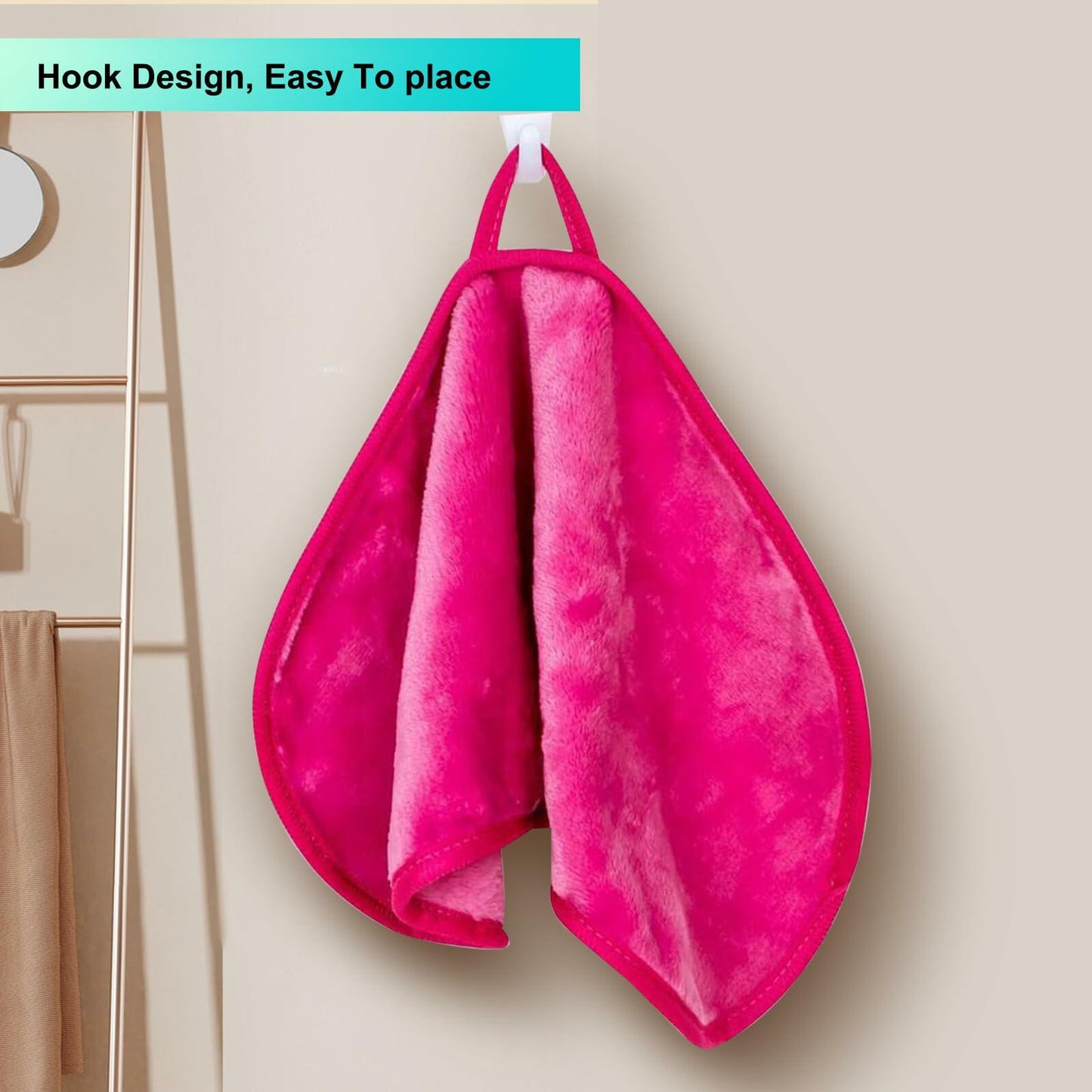 PleasingCare Makeup Remover Cloth Cleansing Towel Chemical Free 3 Count Rosy