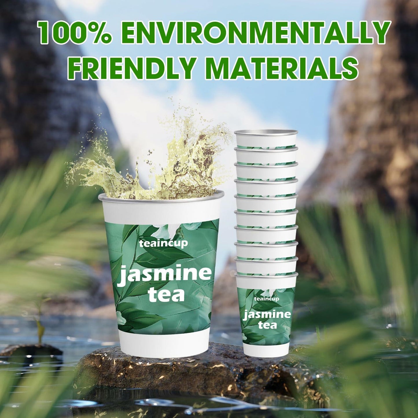 Organic Tea Sampler 10 Eco-Friendly Cups Loose Leaf Pack Jasmine Chamomile