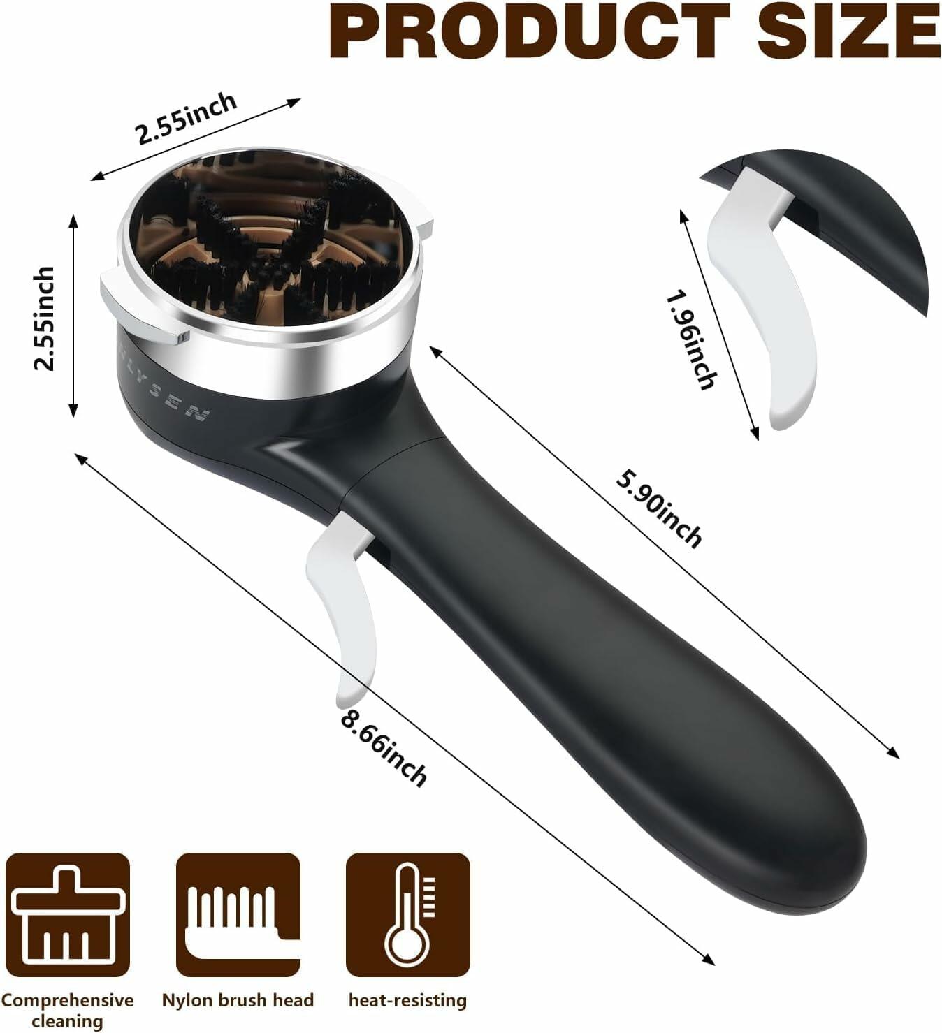 LANLYSEN 58mm Grouphead Brush Metal Black for E61 ECM Rocket Sanremo VBM