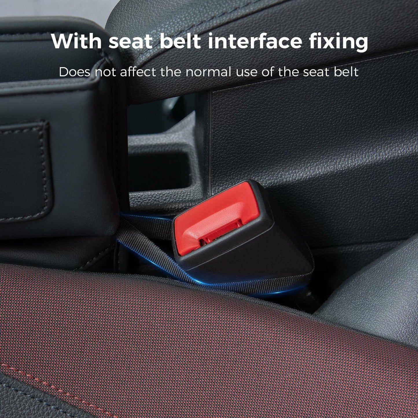 ALIOBC Car Seat Gap Filler Organizer Premium Leather Black 1 Pack