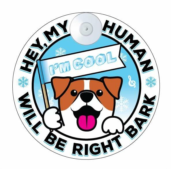 Generic I'M COOL Car Sign Pet Safety Alert Vinyl White/Blue Auto Accessory